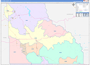 Big Horn County Wall Map Color Cast Style